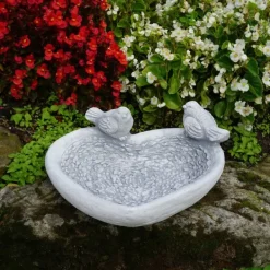 Gartendekoparadies Belle|Animaux-Abreuvoir oiseau en forme de coeur