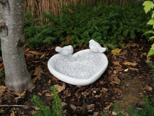 Gartendekoparadies Belle|Animaux-Abreuvoir oiseau en forme de coeur