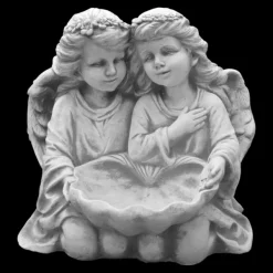Gartendekoparadies Enfants & Anges-Adorables anges avec gros coquillage