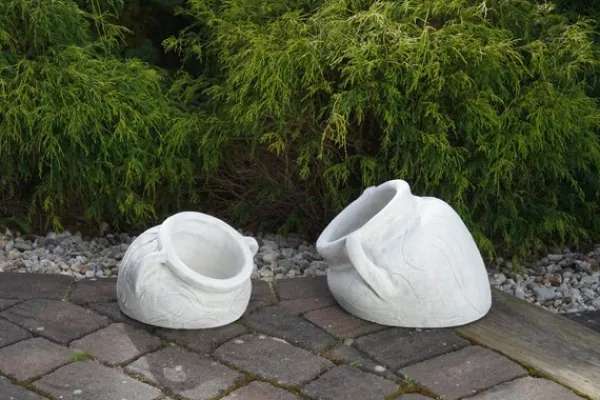 Gartendekoparadies Jardinières-Amphore ronde comme vase à fleurs