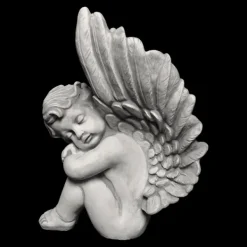 Gartendekoparadies Enfants & Anges-Ange assis avec des ailes