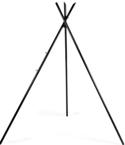 Gartendekoparadies Bols À Feu & Poêles De Jardin-Barbecue 2 Grilles de Cuisson suspendu «TIPI» sur Trépied 210 cm – en acier 70 cm et 40 cm