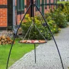 Gartendekoparadies Bols À Feu & Poêles De Jardin-Barbecue Grille de Cuisson suspendu sur Trépied 200 cm – en acier 50 cm avec moulinet