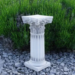 Gartendekoparadies Colonnes & Socles-Base avec motif de feuilles