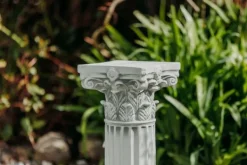 Gartendekoparadies Colonnes & Socles-Base avec motif de feuilles