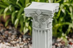 Gartendekoparadies Colonnes & Socles-Base avec motif de feuilles