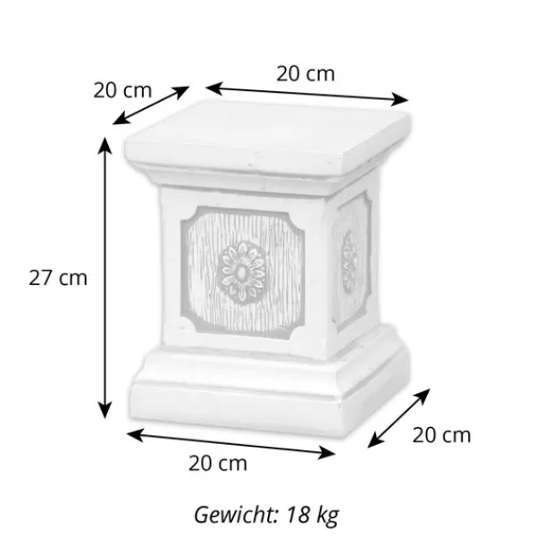 Gartendekoparadies Colonnes & Socles-Base avec motif floral