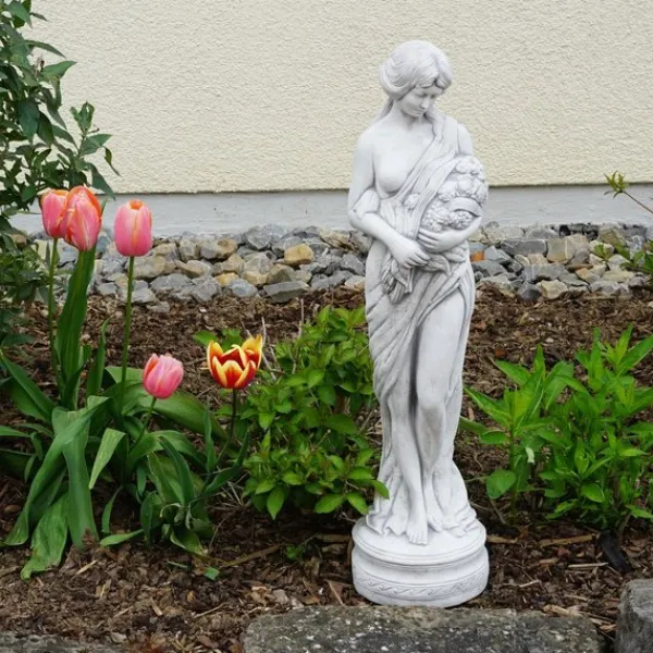 Gartendekoparadies Figures & Statues-Belle figure féminine avec de magnifiques fleurs
