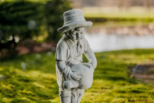 Gartendekoparadies Enfants & Anges-Boy Figurine with Watering Can