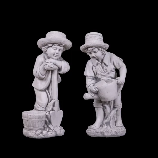 Gartendekoparadies Enfants & Anges-Boy Figurine with Watering Can