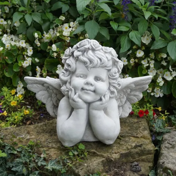 Gartendekoparadies Enfants & Anges-Buste d'ange avec des ailes