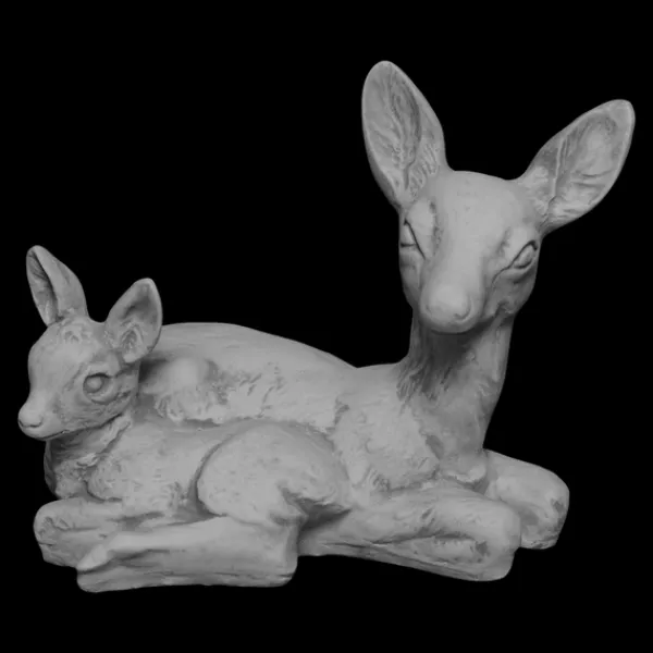 Gartendekoparadies Animaux-Cerf couché avec faon