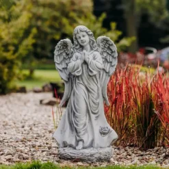 Gartendekoparadies Enfants & Anges-Cet ange se tient fermement sur un rocher