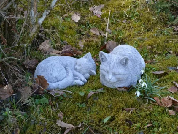 Gartendekoparadies Animaux-chat couché