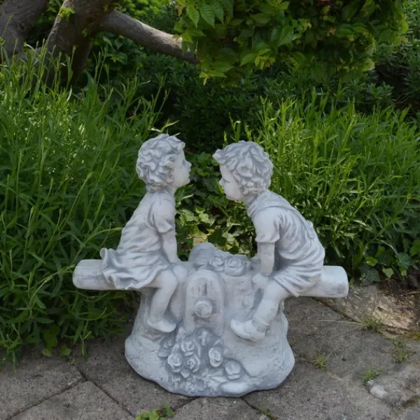 Gartendekoparadies Enfants & Anges-Chiffres de garçon et de fille sur la balançoire