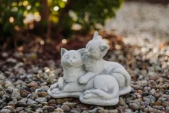 Gartendekoparadies Animaux-Couple de chats jouant