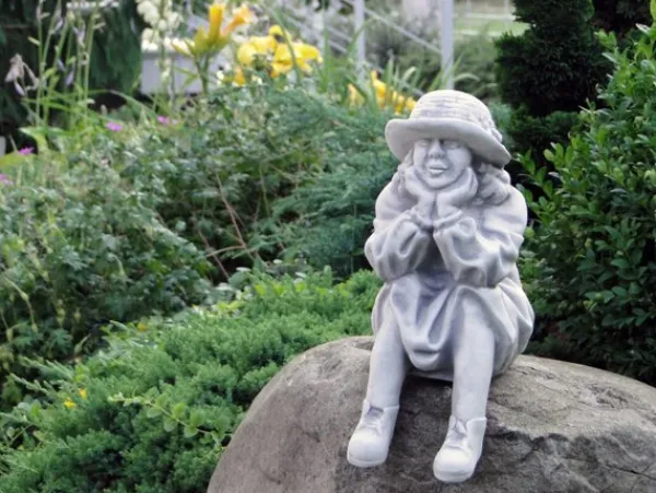 Gartendekoparadies Figures & Statues-Couple drôle méditant sur le banc