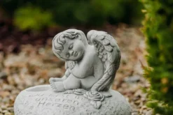 Gartendekoparadies Belle|Enfants & Anges-Décoration funéraire en forme de coeur avec ange