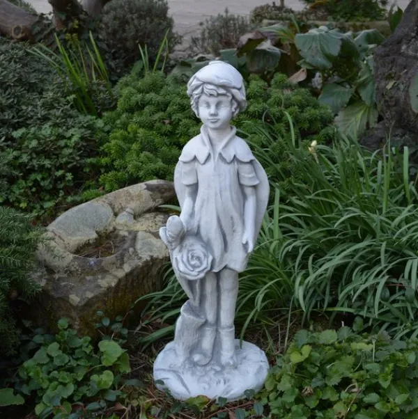 Gartendekoparadies Belle|Figures & Statues-Elfe magique avec belle rose
