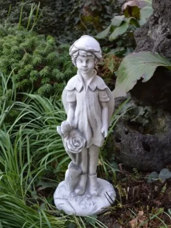 Gartendekoparadies Belle|Figures & Statues-Elfe magique avec belle rose