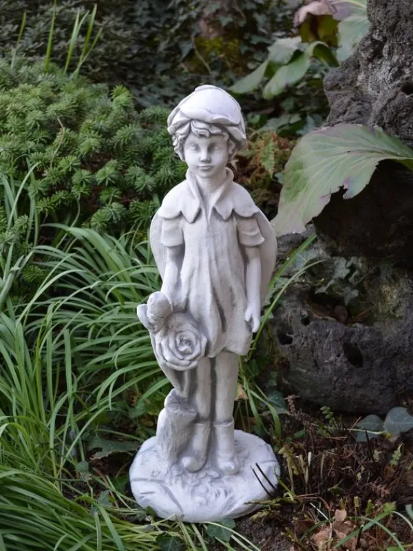 Gartendekoparadies Belle|Figures & Statues-Elfe magique avec belle rose
