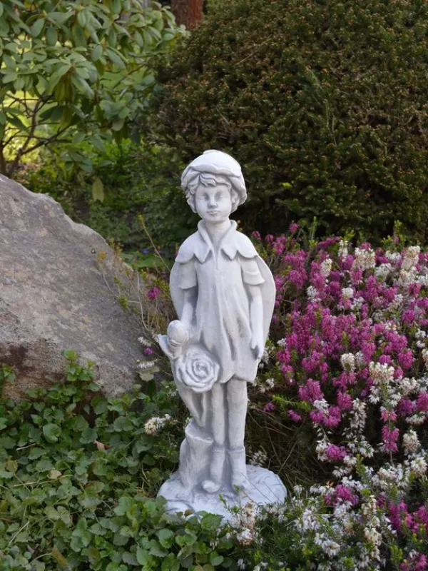 Gartendekoparadies Belle|Figures & Statues-Elfe magique avec belle rose