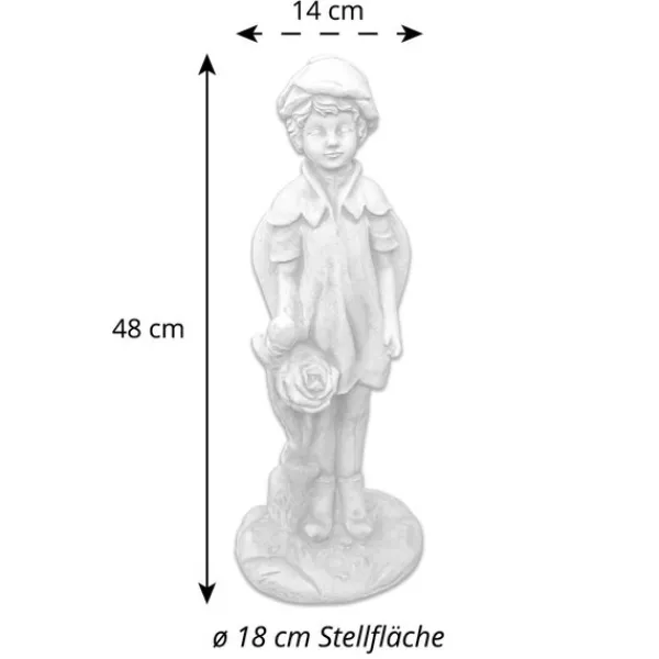 Gartendekoparadies Belle|Figures & Statues-Elfe magique avec belle rose