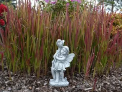 Gartendekoparadies Belle|Figures & Statues-Elfe mignon avec une rose magnifiquement conçue