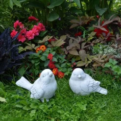 Gartendekoparadies Animaux-Ensemble avec deux oiseaux