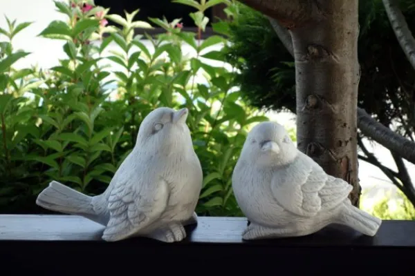 Gartendekoparadies Animaux-Ensemble avec deux oiseaux