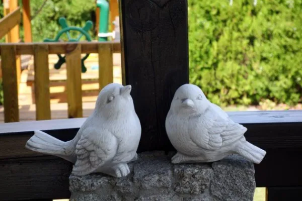 Gartendekoparadies Animaux-Ensemble avec deux oiseaux