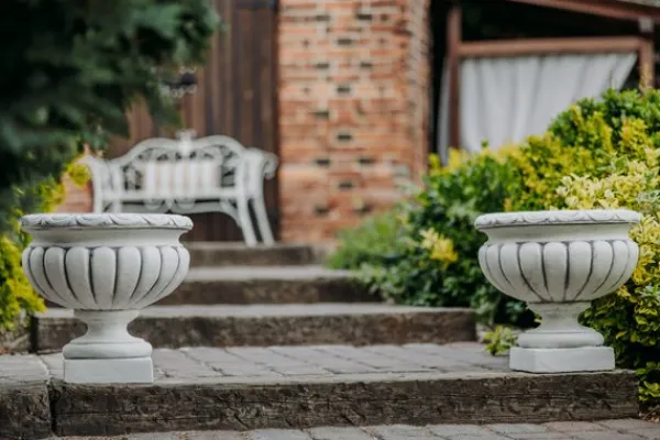 Gartendekoparadies Jardinières-Ensemble décoratif avec vases à plantes
