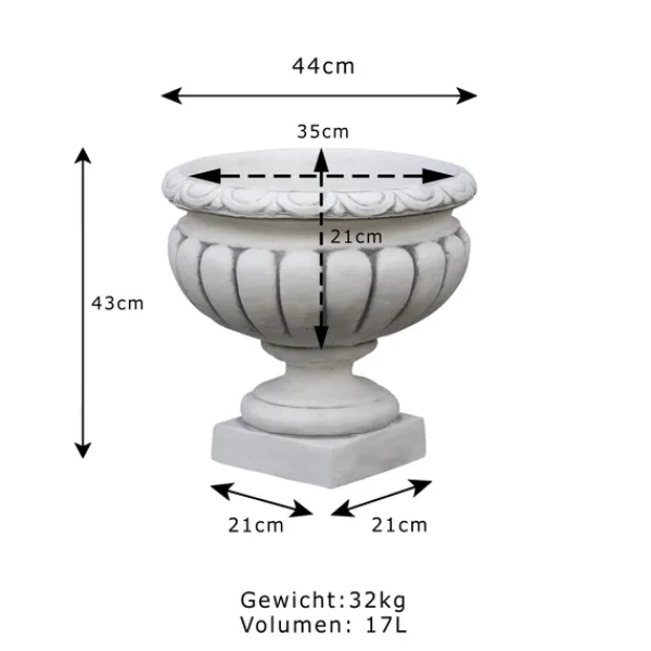 Gartendekoparadies Jardinières-Ensemble décoratif avec vases à plantes