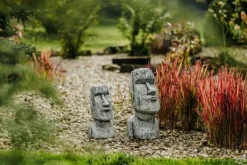 Gartendekoparadies Belle|Figures & Statues-Ensemble de deux statues moai en pierre