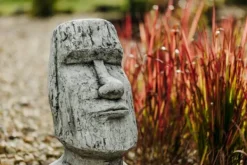 Gartendekoparadies Belle|Figures & Statues-Ensemble de deux statues moai en pierre