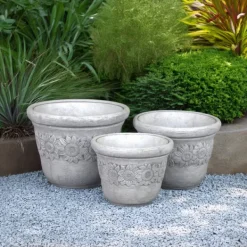 Gartendekoparadies Jardinières-Ensemble de pots de fleurs avec un motif de tournesol
