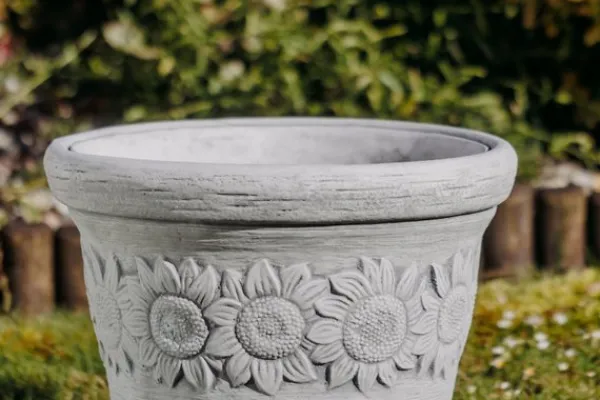 Gartendekoparadies Jardinières-Ensemble de pots de fleurs avec un motif de tournesol