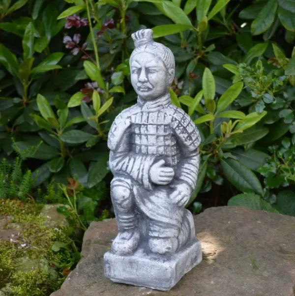 Gartendekoparadies Figures & Statues-Ensemble de quatre guerriers chinois en terre cuite
