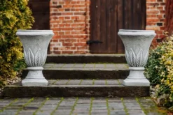 Gartendekoparadies Jardinières-Ensemble de vases à motif de feuilles
