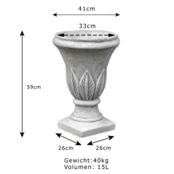 Gartendekoparadies Jardinières-Ensemble de vases à motif de feuilles