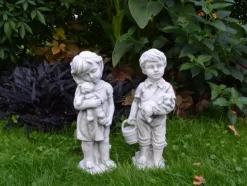 Gartendekoparadies Enfants & Anges-Ensemble petit garçon et fille