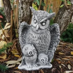 Gartendekoparadies Belle|Animaux-Famille de hibou avec jeune