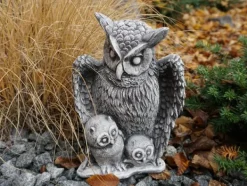 Gartendekoparadies Belle|Animaux-Famille de hibou avec jeune