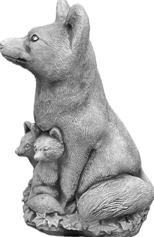 Gartendekoparadies Animaux-famille de renard