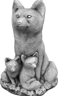 Gartendekoparadies Animaux-famille de renard