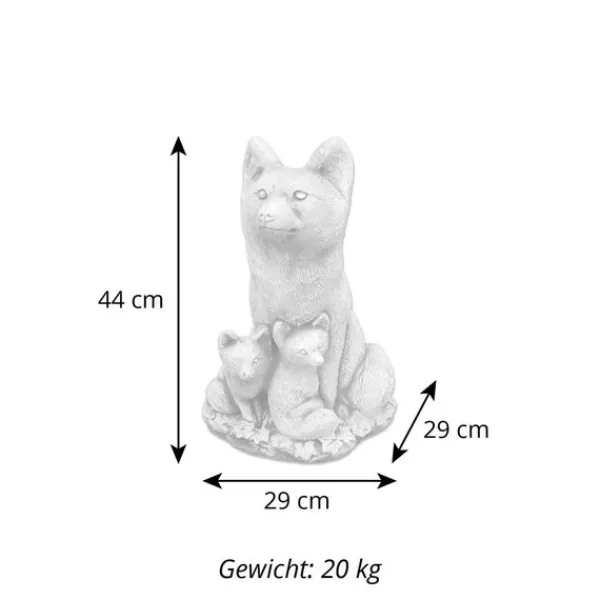 Gartendekoparadies Animaux-famille de renard