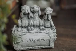 Gartendekoparadies Animaux-Famille de suricates dit : Bienvenue