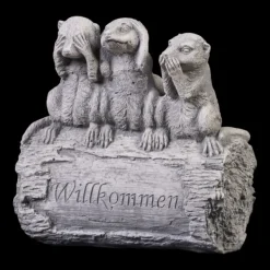 Gartendekoparadies Animaux-Famille de suricates dit : Bienvenue