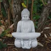 Gartendekoparadies Bouddhas-Figure de Bouddha avec grand bol