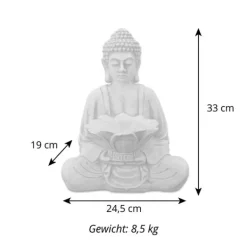 Gartendekoparadies Bouddhas-Figure de Bouddha avec grand bol
